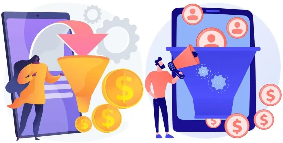 Leads funneled and converted into customers.