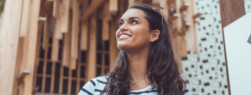 Sleep better, be better A happy lady having a wonderful day.