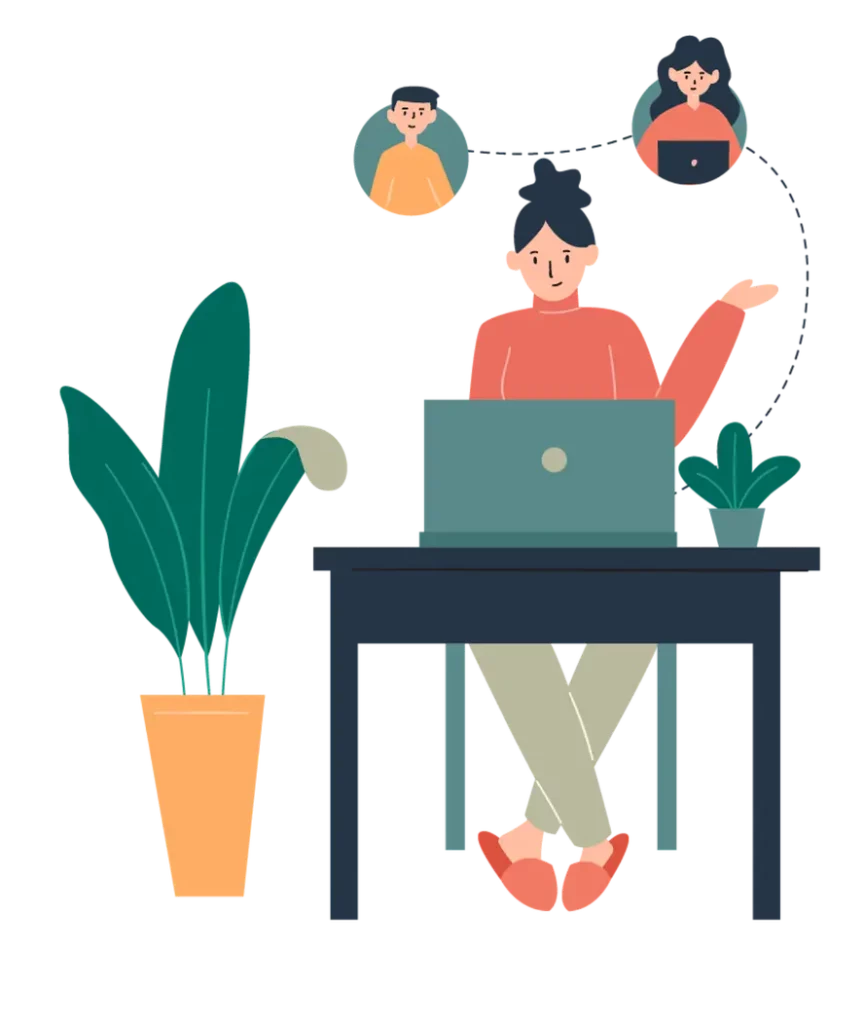 online worker Illustration of an online worker.